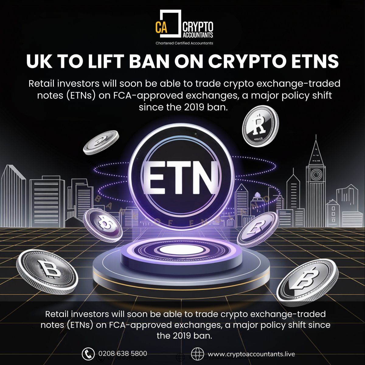 web3_accountant's tweet image. UK to lift ban on crypto ETNs for retail investors 🚨

Starting next week, FCA-approved exchanges will allow trading again, the first major shift since 2019.

ETFs still banned, but momentum is building.

#Crypto #ETN #FCA #UKFinance