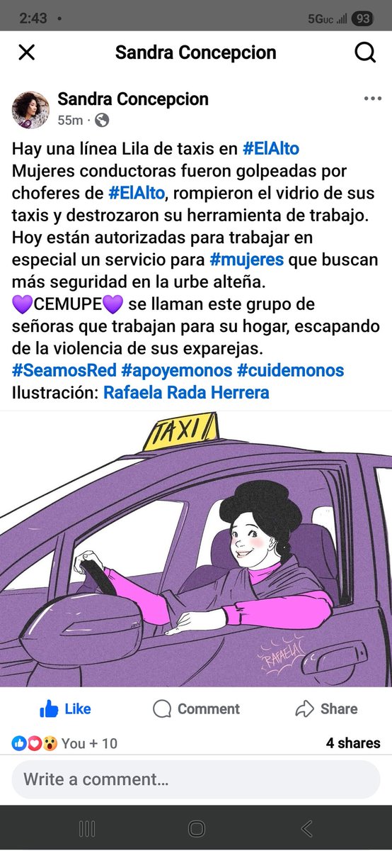 CelaLuzy's tweet photo. Apoyemos a las mujeres trabajadoras que no se rinden.
Seguramente serán mas gentiles y pulcras que los taxistas abusivos que las atacaron.
#ElAlto #taxi #CEMUPE #MujeresTaxistas
⬇️(copiado de Face) https://t.co/zYHS2r83ua