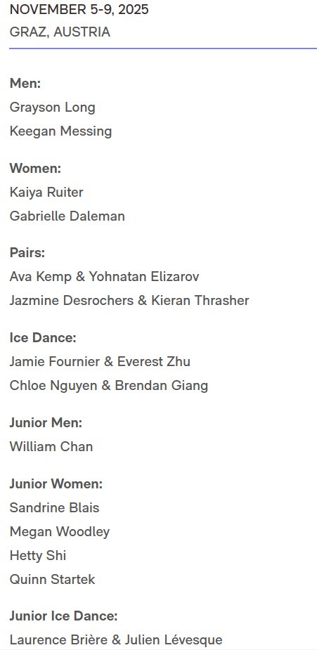 QuadAxel3Toe's tweet photo. Keegan Messing has been assigned to IceChallenge along with a large Canadian team including Gabby Daleman. https://t.co/KZOE9g8ufL