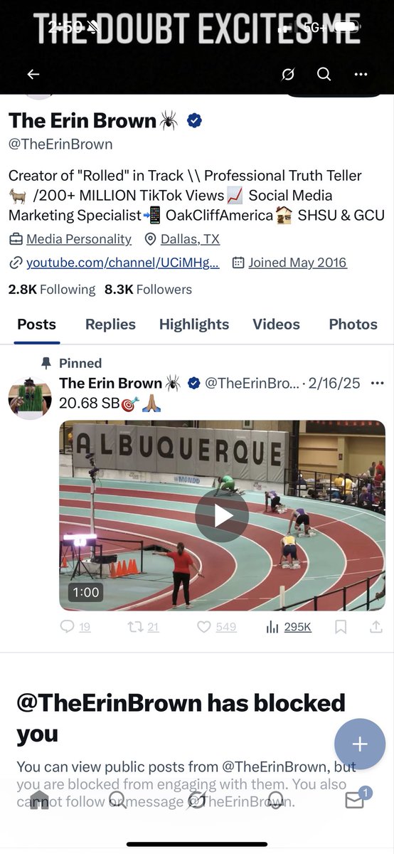 Now what is going on y’all tell Erin B to unblock me! This is CRAZY!!! 

!!!! <a href="/TheErinBrown/">The Erin Brown🕷</a>