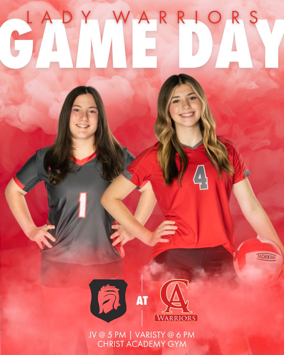 IT'S GAME DAY! Tonight, the Lady Warriors play at home, taking on Azle Christian. JV is back on the court after some time off from injuries, so be sure to come out and get loud for all your Lady Warriors!

🏐JV @ 5 PM
🏐Varsity @ 6 PM
.
.
#CALadyWarriors #CAVolleyball #volleyball