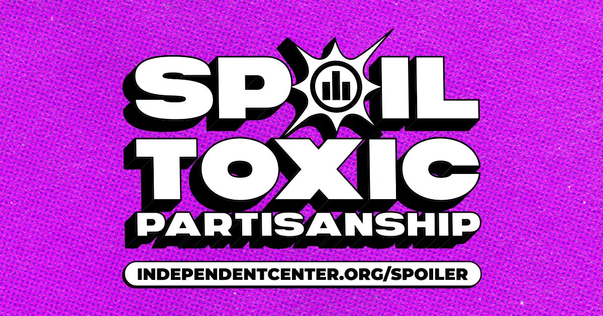 Independent_Cen's tweet image. Toxic partisanship is the disease. Independents are the spoilers. #SpoilerAlert 

👉 independentcenter.org/spoiler