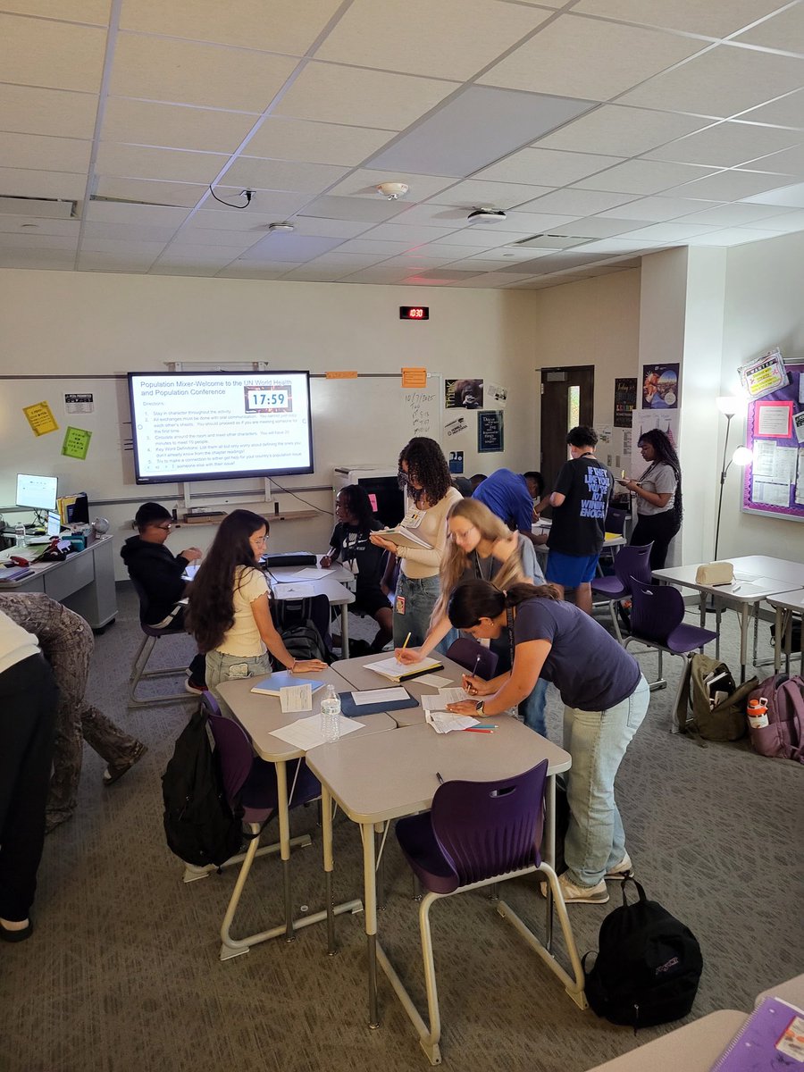 hhsibdp's tweet image. Our IB Academy students participated in a UN simulation in AP Human Geography class-each represented a different country at a meet-and -greet to discuss global population issues-educating each other on population pyramids, economic development,and migration patterns. @Saultaphhs