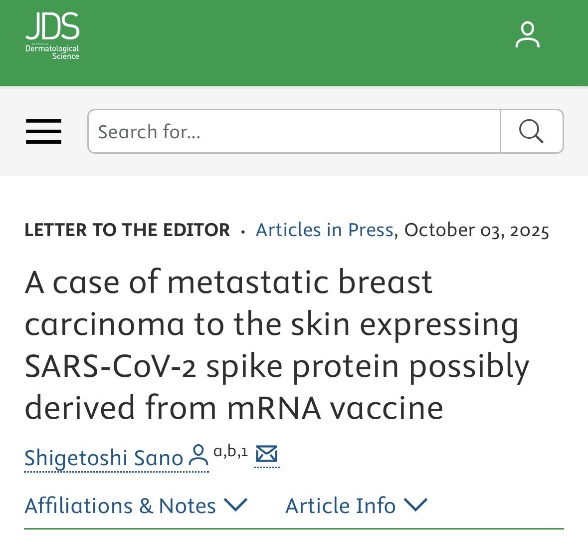 Censored4sure's tweet image. Breaking : 🚨According to Dr. Sano’s report, an 85-year-old woman, who was previously treated for breast cancer and declared in remission, developed a new skin lesion just weeks after her sixth dose of Pfizer’s mRNA “vaccine.”

A biopsy revealed the lesion was a skin metastasis…