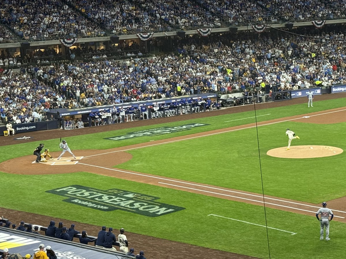 Xriptian's tweet image. Game #153 – October 6, 2025

National League Division Series (NLDS)
Chicago Cubs vs Milwaukee Brewers
American Family Field, Milwaukee WI

As I have stated this season the Brewers are on fire and they are strategically focused on October success. The Cubs just are not producing…