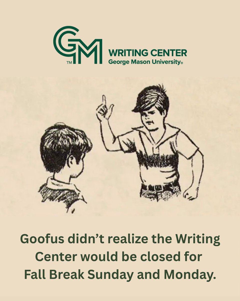 GMU Writing Center tweet media