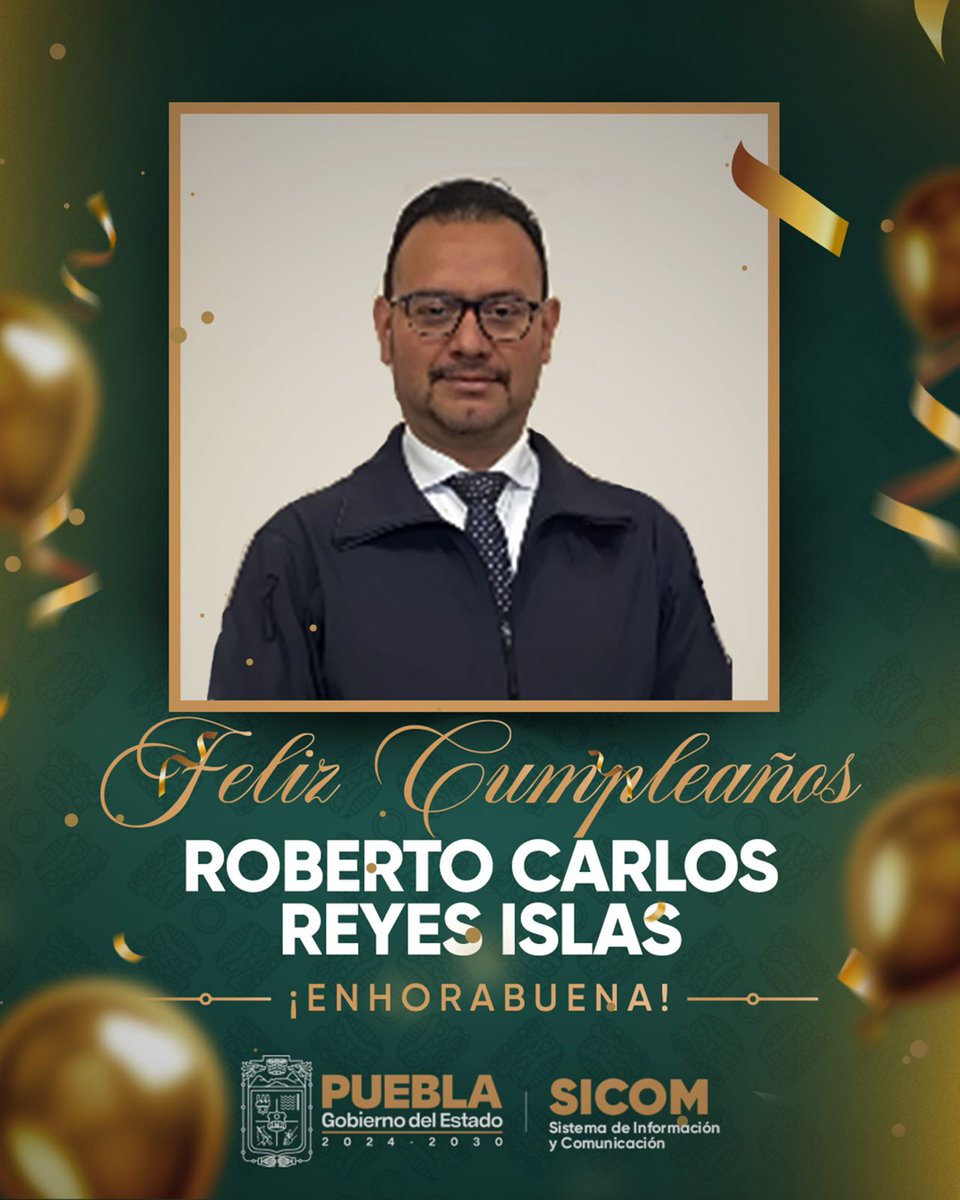 SICOMPue's tweet photo. La familia #SICOM felicita a @rocarlo_islas, Director de TI, por su cumpleaños. 🎉
Te deseamos un nuevo año lleno de salud y satisfacciones. 🥳 🎉
🫶 ¡Muchas felicidades! https://t.co/LVHNuaDJN9