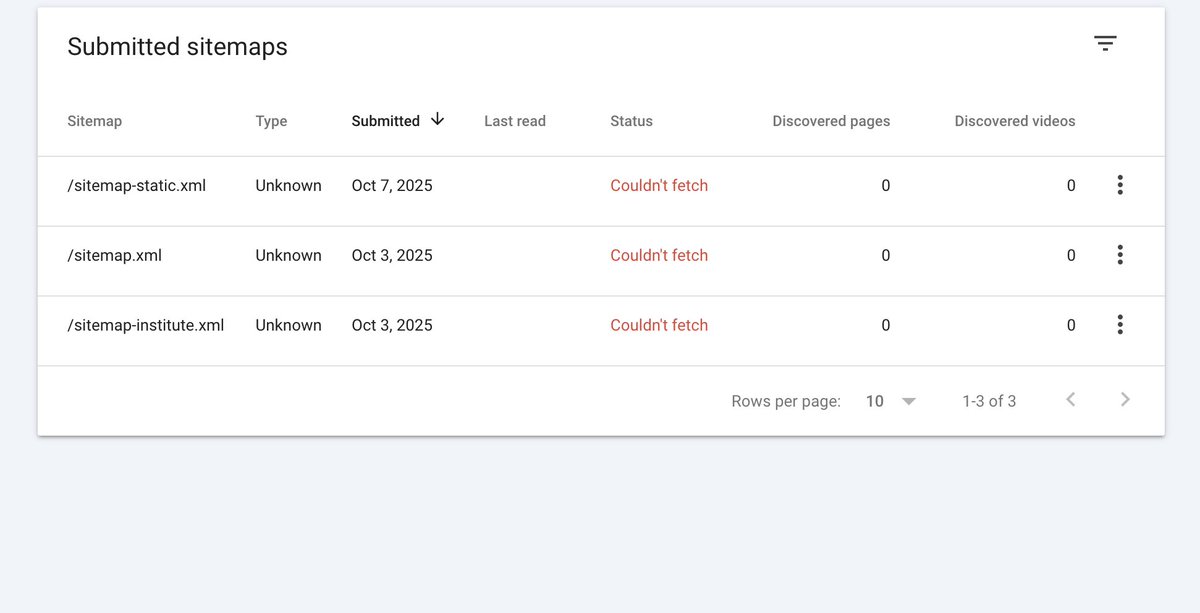 anu_agrwl's tweet photo. @JohnMu  I have developed my website in Next.js. Submit my sitemap to GSC. it has 4 days, but still shows the same error. 
@randfish @lilyraynyc @aleyda @rustybrick @dannysullivan https://t.co/08q7Tp5Tr4