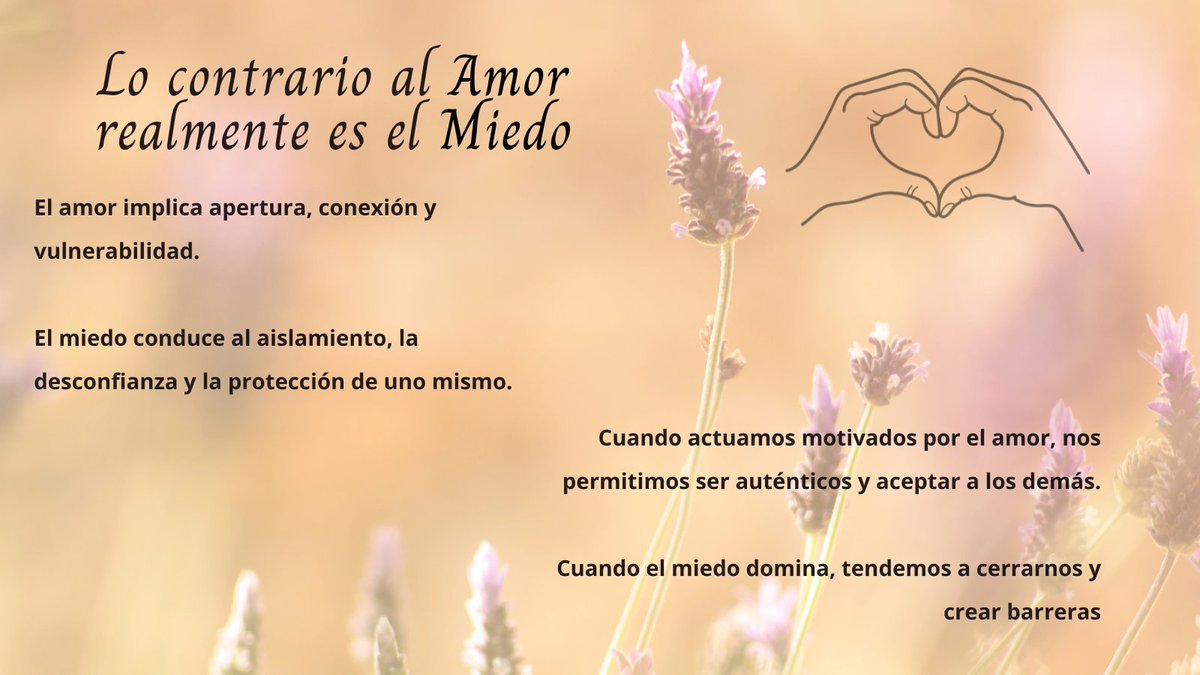 PaoS_Salazar's tweet image. Lo contrario al Amor realmente es el Miedo.
Con el miedo dudas, con el amor confías. #amor #viral #MIEDO #SaludMental