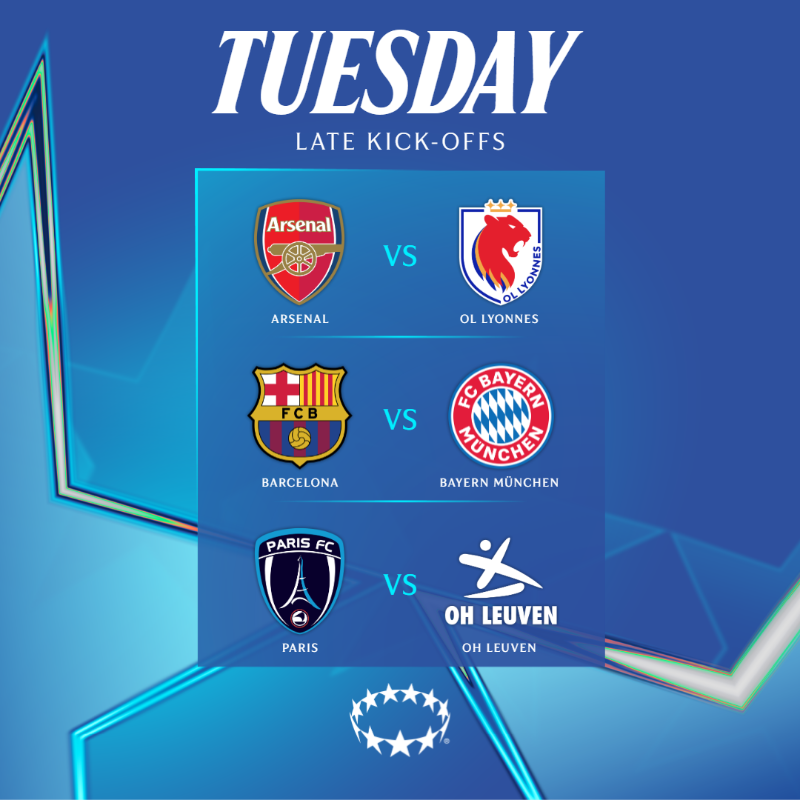 UWCL's tweet photo. The action continues 🤩

📺 Where to watch the #UWCL ⬇️