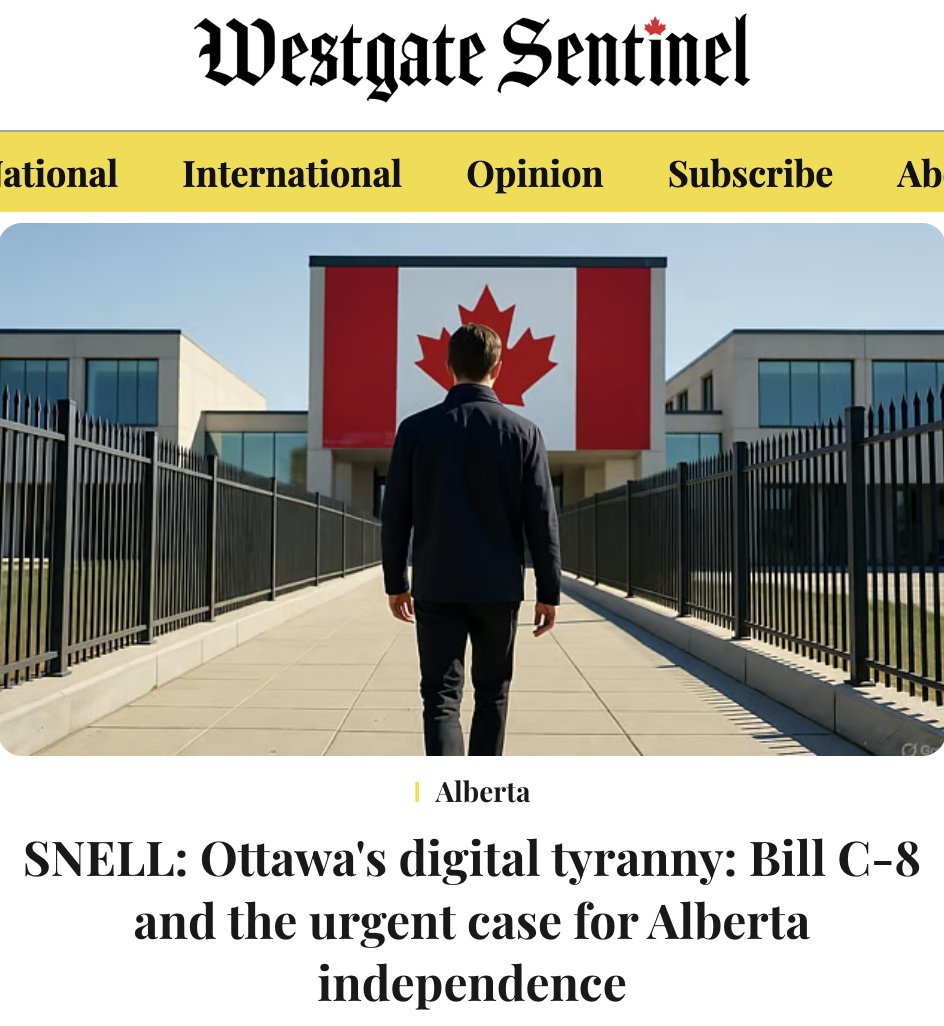 WestgateSen's tweet image. Canada is not #Turkmenistan, where dissidents are unplugged without a trace. Yet here we stand, on the precipice of a #woke #dystopia. #cdnpoli #cdnpolitics #billc8 #conservativenews @DonaldJTrumpJr @realDonaldTrump @JCCFCanada @TuckerCarlson @BlazeTV 
westgatesentinel.com/alberta/snell-…