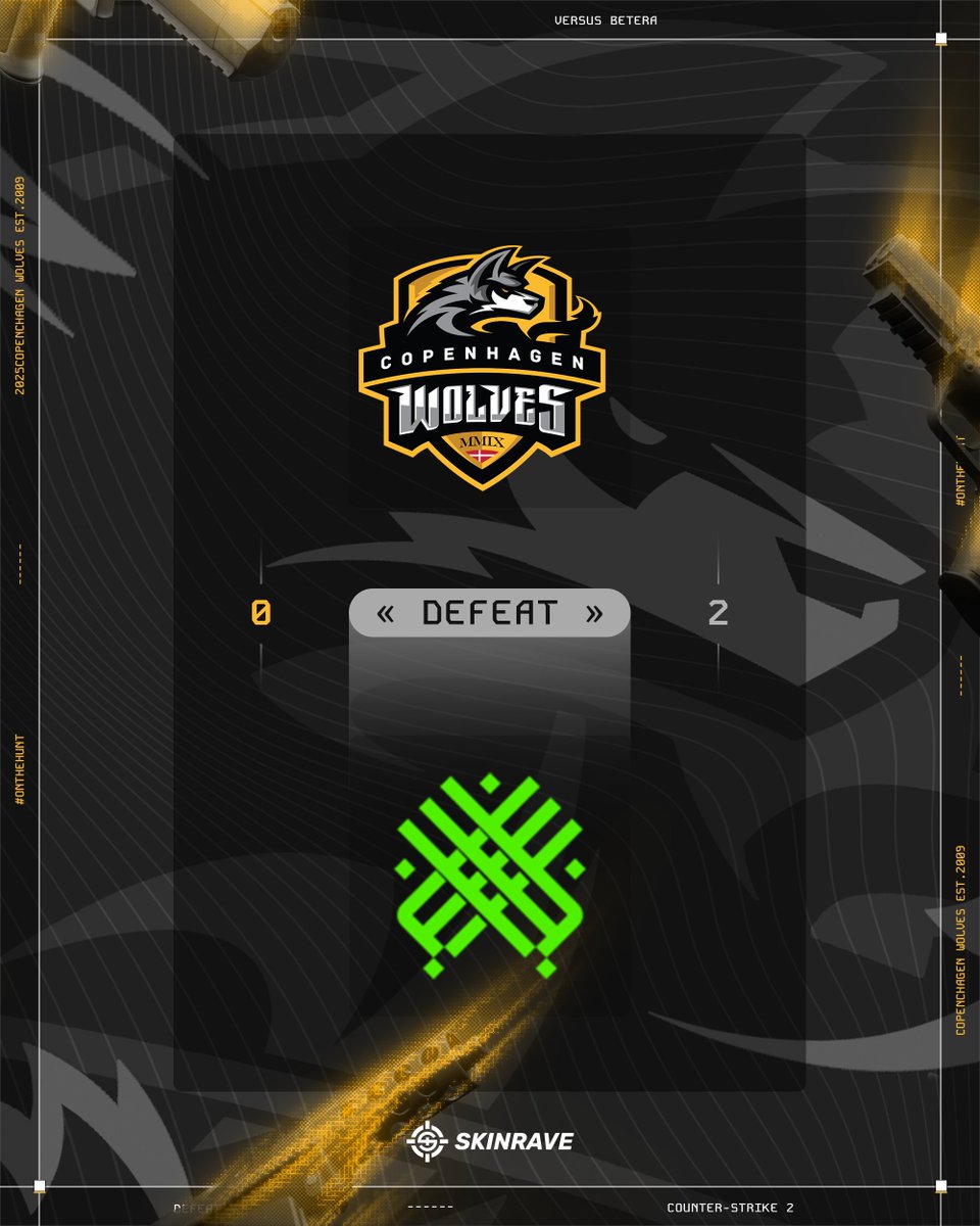 CPHWolves's tweet image. Took the L 0-2 vs @betera_esports, GGWP! 

#OnTheHunt 🐺