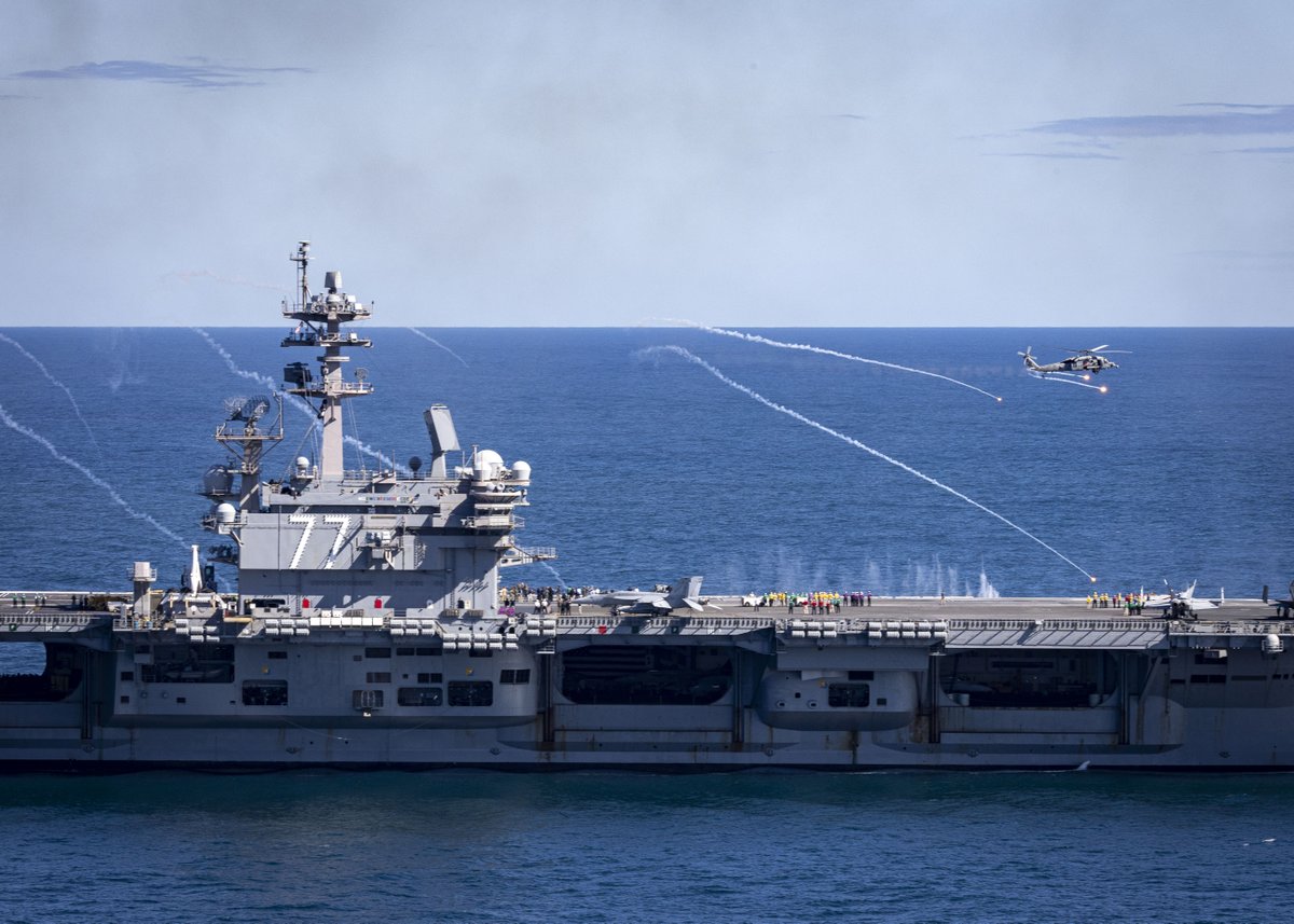 USNavy's tweet photo. ⚓Naval Power in Action! 🇺🇸

The Titans of the Sea Presidential Review showcased the U.S. Navy's maritime capabilities, celebrating 250 years of sailing the globe in defense of freedom.

#Navy250 @SECNAV https://t.co/3BC3BrlV57