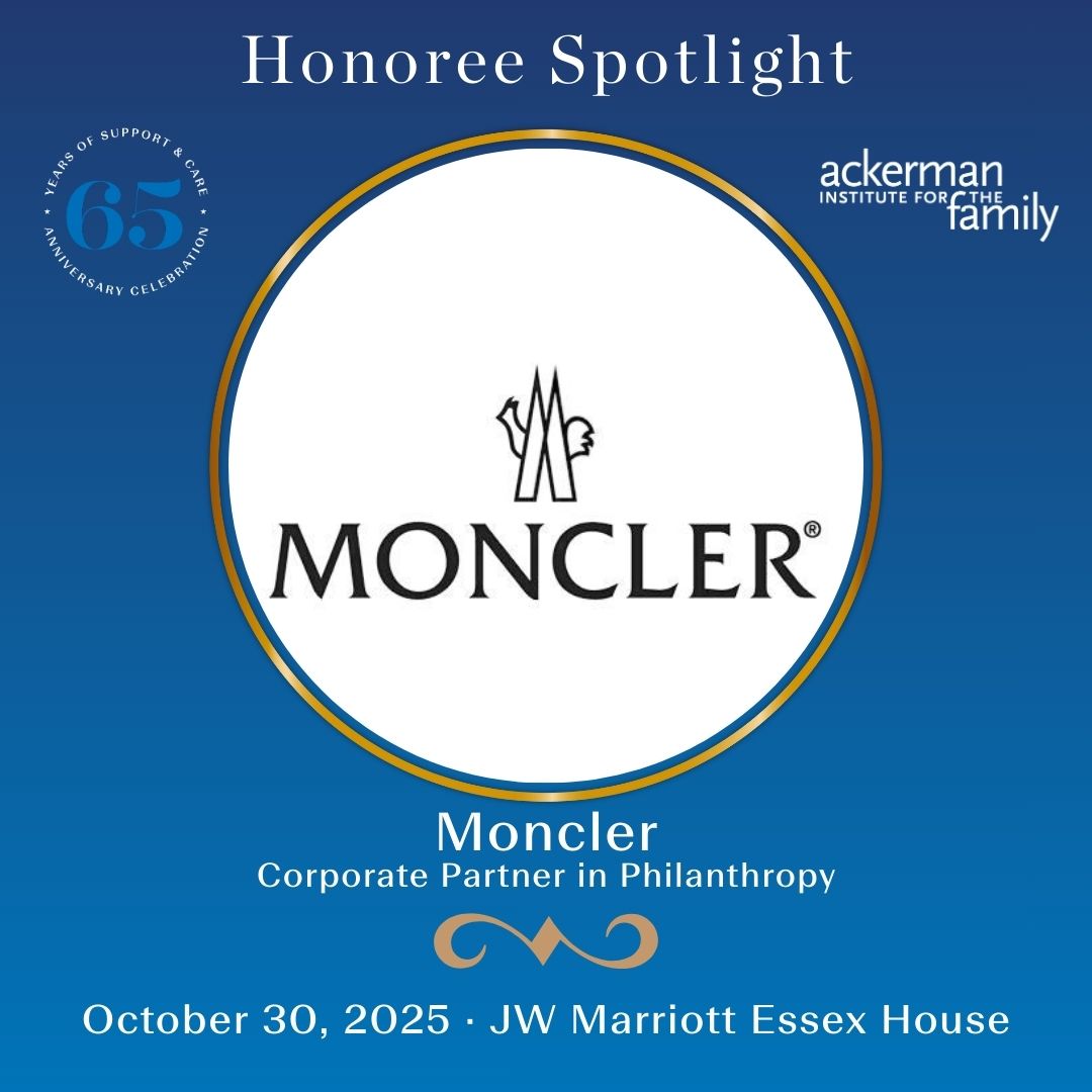 We are thrilled to celebrate Moncler as our Corporate Honoree at our Gala! 🎉

Join us as we honor Moncler’s enduring commitment to excellence, innovation, and philanthropy. 💙

🔗 Learn more about the Ackerman 65th Anniversary Gala: ackerman.org/2025gala