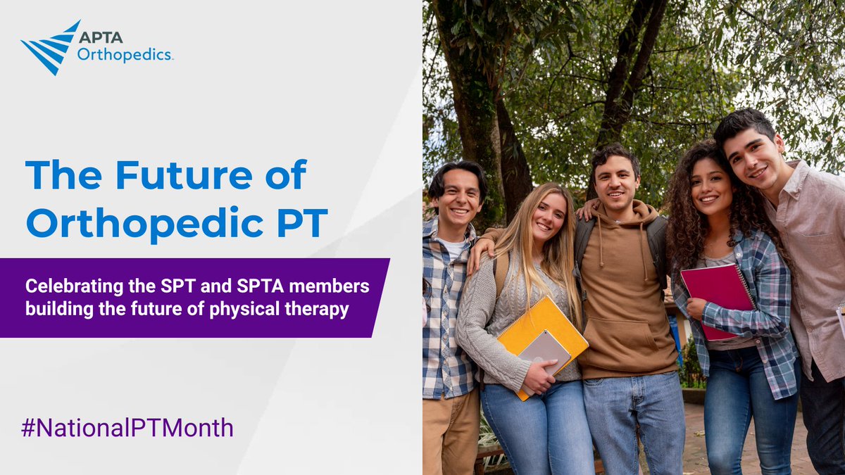 APTAOrthopedics's tweet photo. 👩🎓👨🎓 PT & PTA students: Shape the future of orthopedic PT! Get a FREE APTA Orthopedics student membership this National PT Month. Connect, learn, and grow with peers & mentors.
👉 Join: https://t.co/SN5ZXAYXVh
#PTStudents #NationalPTMonth https://t.co/J4almnnSgE