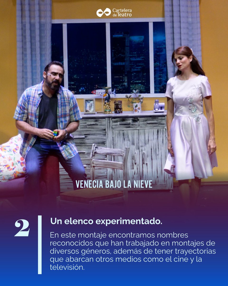 Venecia bajo la nieve está en temporada en el Teatro Rafael Solana, aquí te  damos tres razones para ver esta comedia con un elenco que incluye a  Cynthia Klitbo, Plutarco Haza, María