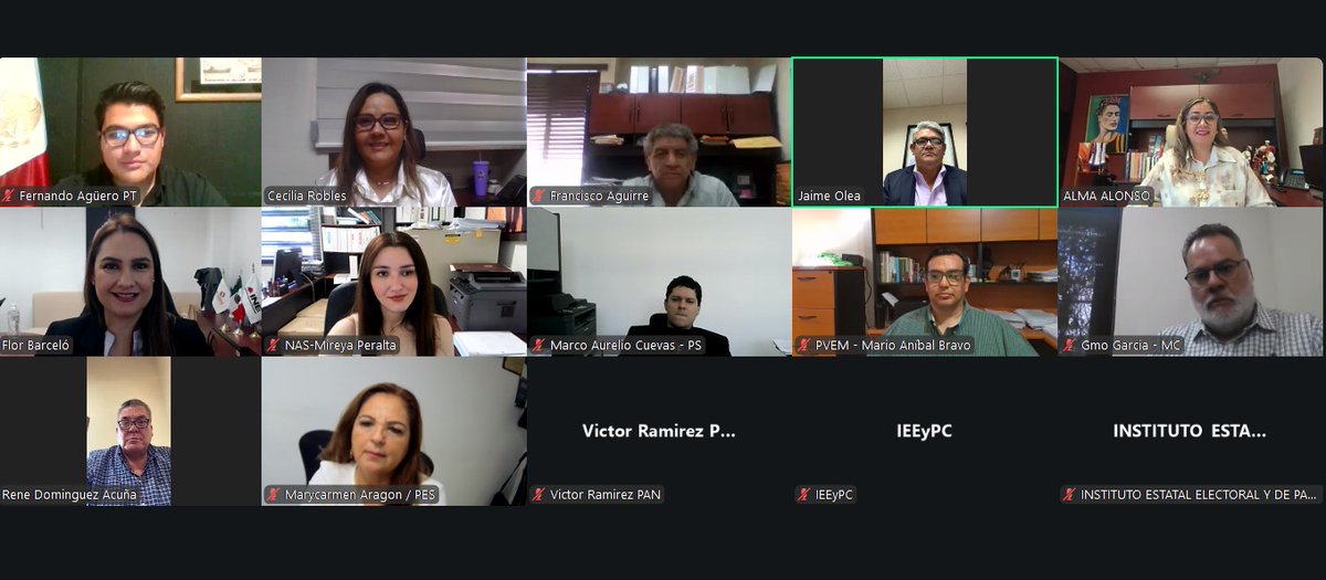 Se celebró Sesión Ordinaria de la Comisión Permanente de Organización y Logística Electoral (COYLE), que preside el consejero electoral, Jaime Olea Miranda y es integrada por las consejeras electorales, Alma Lorena Alonso Valdivia (@Almaalonso19) y  Flor Terecita Barceló