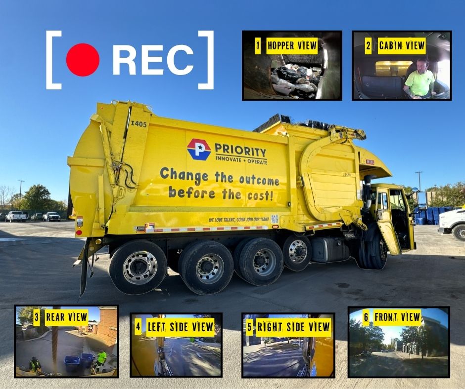 PriorityWaste's tweet image. 🚛 Every Priority truck has 6 cameras — for safety, transparency, efficiency &amp;amp; sustainability.
Innovation that keeps our community and drivers safe. 👀
#TechnologyTuesday #Priority #SmartFleet