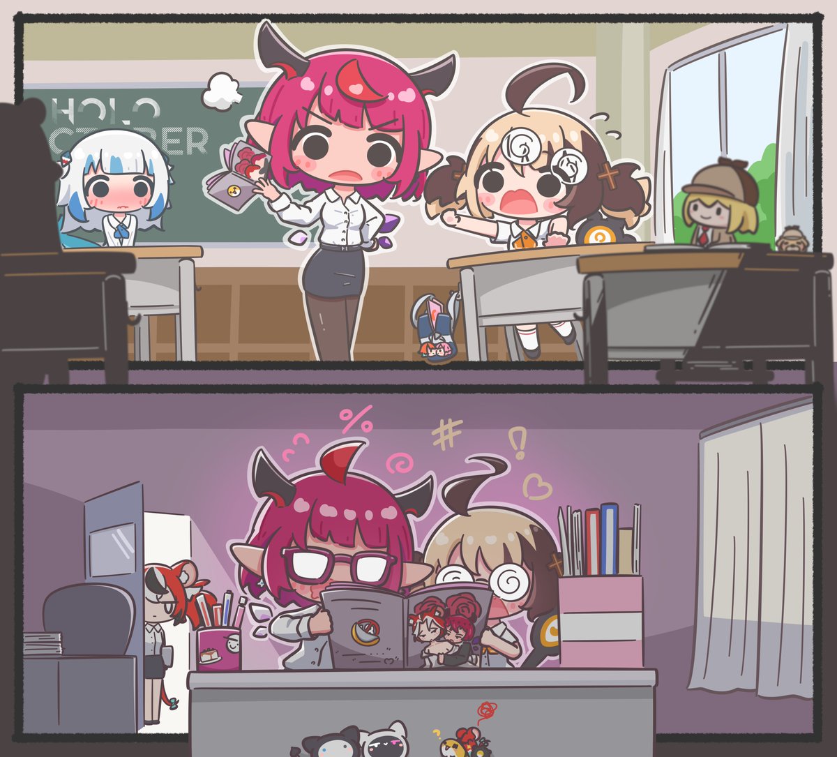 "Gigi Murin! Come to my office after class!"

#HOLOctober School &amp; Teacher
#IRySart #rkggk