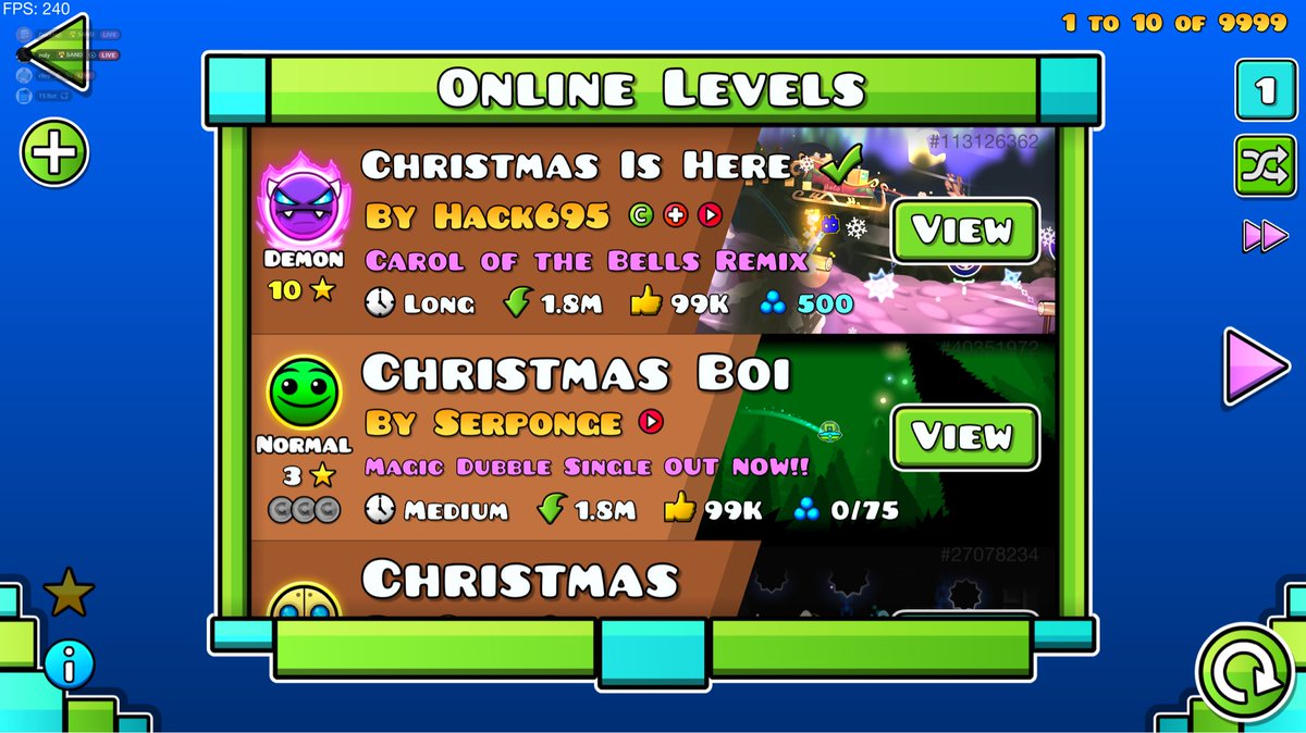 We did it :) 

#1 CHRISTMAS LEVEL ON GEOMETRY DASH NO WAY