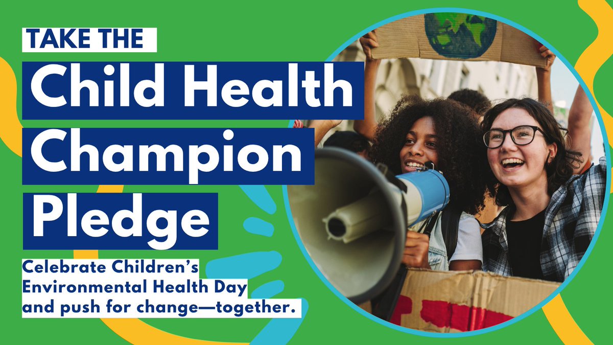 CEHN's tweet image. Take the pledge! We're asking all child health champions to commit to taking one action to #ProtectKidsHealth this Children's Environmental Health Day.
Join us: bit.ly/CEHdayPledge25
#CEHday #ChildrenAtTheCenter @CleanAirMoms