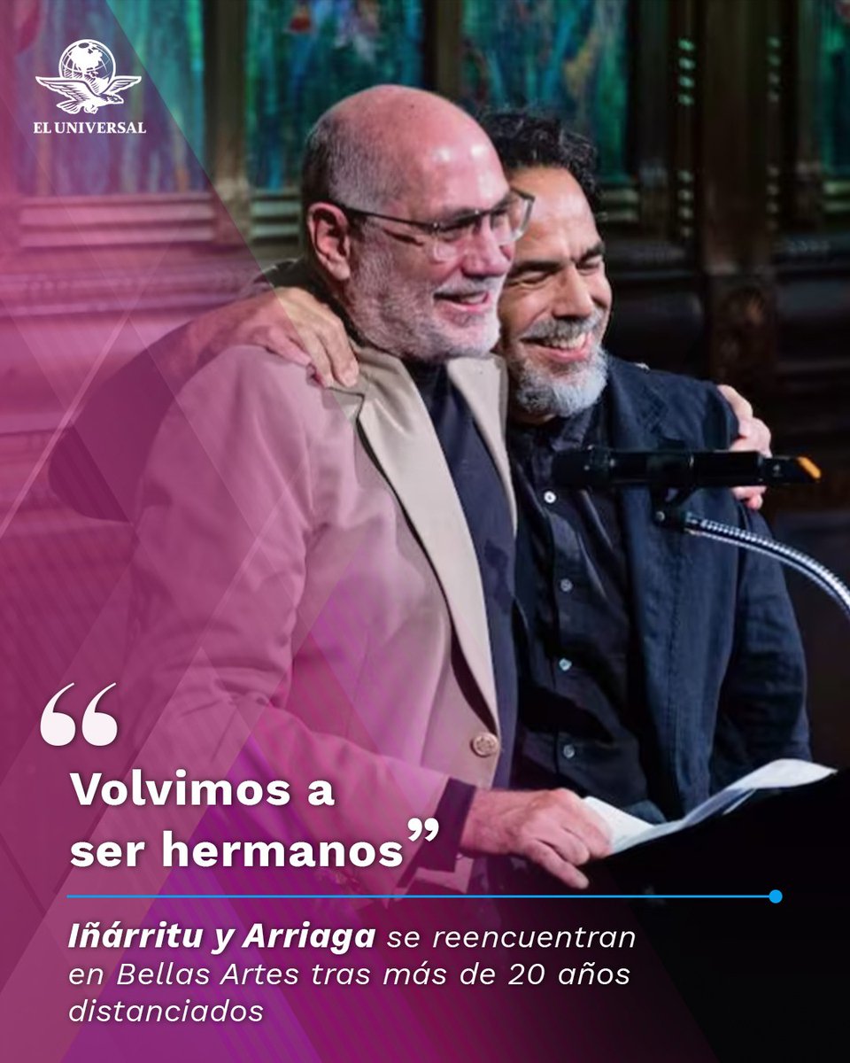 El_Universal_Mx's tweet image. 💥 Iñárritu y Arriaga cierran viejas heridas: “Hace 20 años hubo una fractura... hoy volvimos a abrazarnos como hermanos”. Un momento histórico para el cine mexicano. 🇲🇽
eluniversal.com.mx/espectaculos/a…