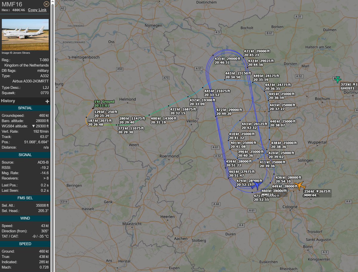 A NATO MMU Tanker out of Eindhoven over AAR Track JOJO in Western Germany.

Despite full overcast, HUMINT Reports suggest heavy fighter activity.