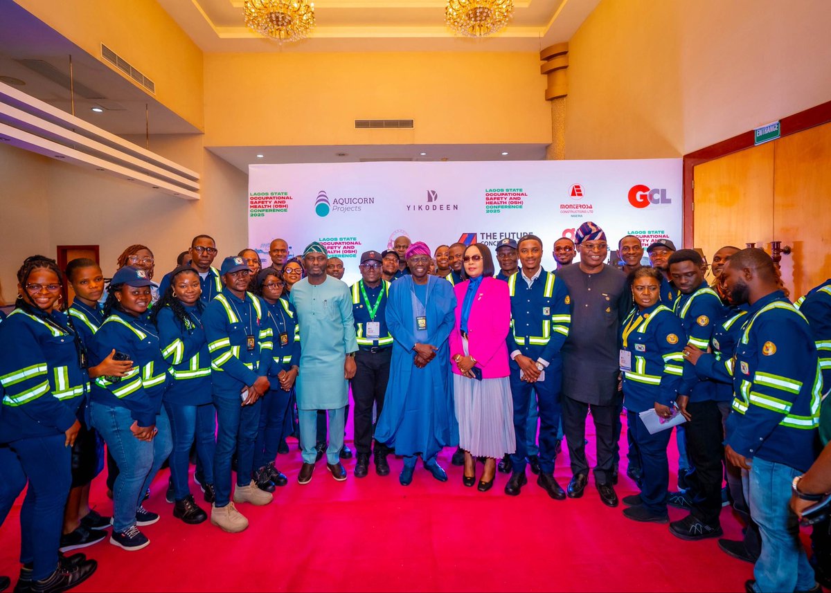 jidesanwoolu's tweet image. Today, at the 3rd Lagos State Occupational Safety and Health Conference, I joined stakeholders to discuss how we can keep our workers safe.

No one should leave home for work and return injured or worse. Every Lagosian deserves to work with dignity, in environments that protect…