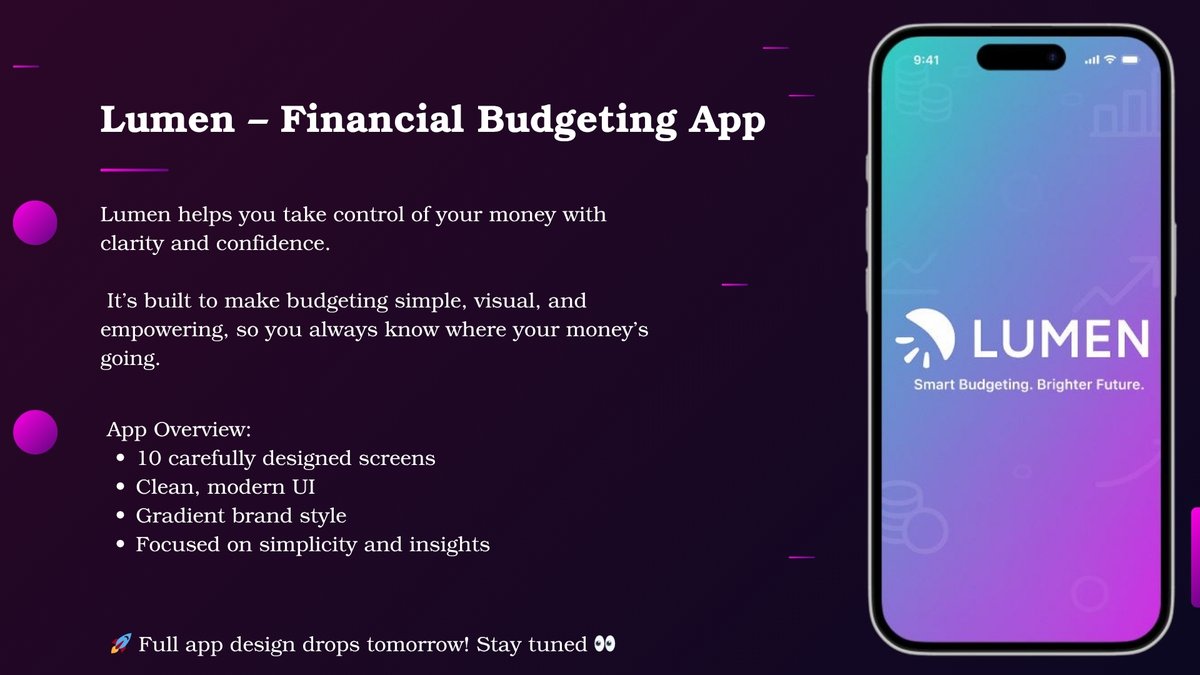 ExcelBabalola's tweet image. Here’s a look at the splash screen, the first step toward helping users manage their finances with clarity and confidence. The full app design (10+ screens) drops later tomorrow stay tuned 👀
#UIDesign #UXDesign #AppDesign #ProductDesign #DesignShowcase