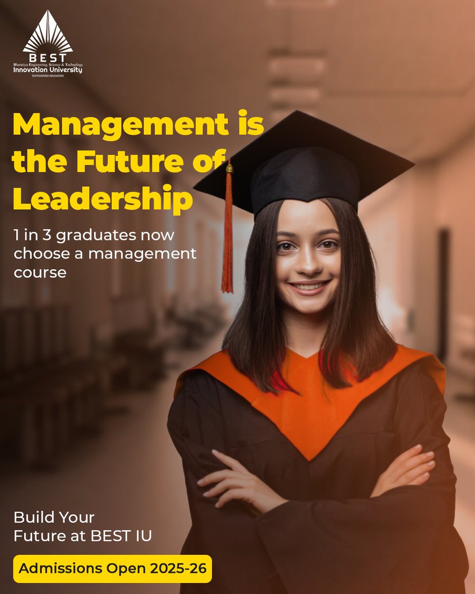 bestiu20's tweet photo. The demand for management courses has increased by 35% over the last decade.
At BEST IU, our programs build tomorrowโs leaders with global case studies & industry integration.
Apply: https://t.co/IUWIg6Mt80
#ManagementStudies #BESTIU #Leadership https://t.co/trqBbBAyoo