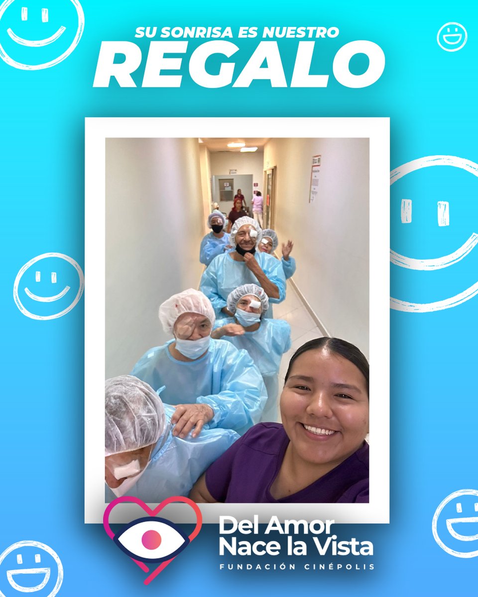 Ayudar a que gente afectada por las cataratas recupere la vista es nuestro compromiso, y la sonrisa que nos regalan cuando lo conseguimos... ¡vale oro para nosotros! Gracias por ayudarnos a que esto sea posible año con año. 🙏👁️✨ #DelAmorNaceLaVista