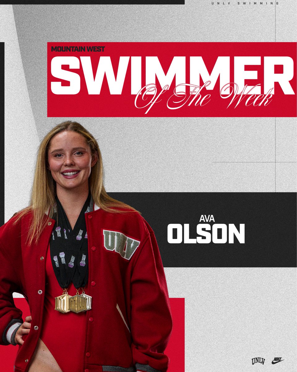 Congrats to Ava Olson on being named the Mountain West Swimmer of the Week‼️

#JustGoOff