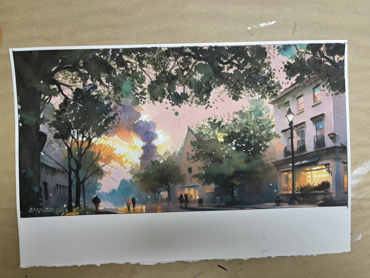EricBuechel's tweet photo. Untitled 
By #EricBuechel
#Watercolor on Paper
5.75” x 11.75

I had a small piece of scrap paper and a little time on my hands and decided to make this small painting. #sketch #drawing #PracticeEveryDay #painting #InTheStudio https://t.co/JLpK7E25kn