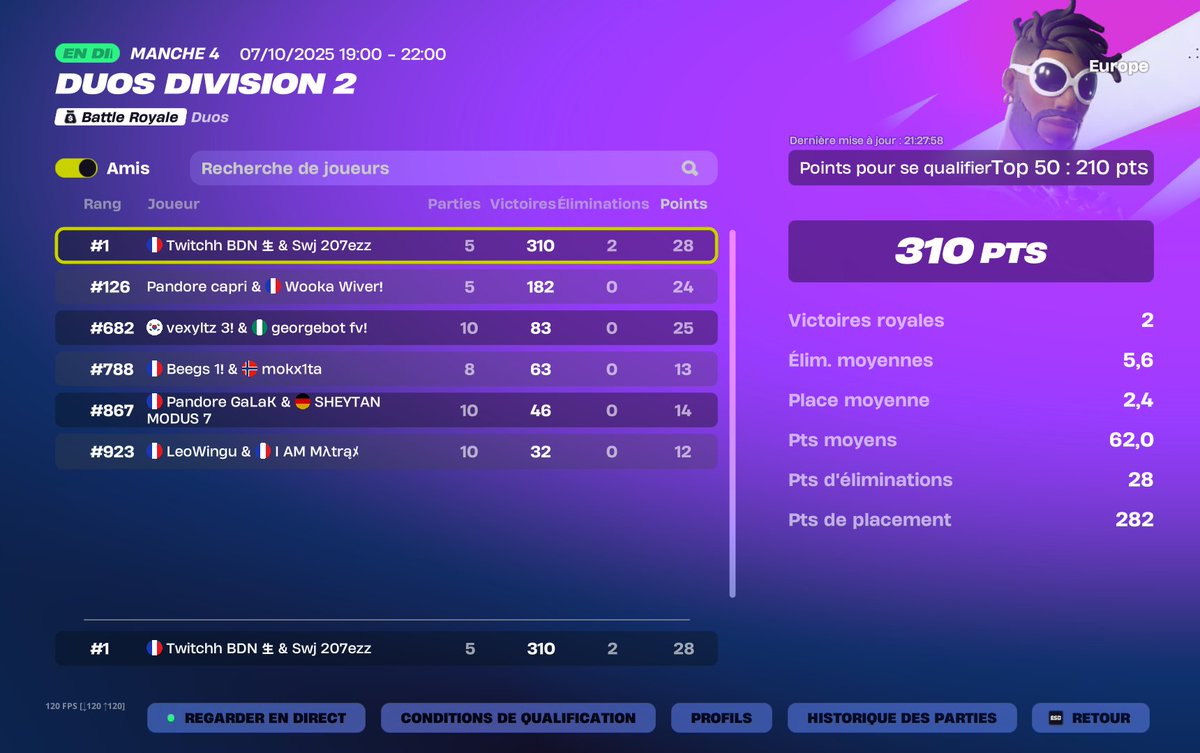 #1 NICE QUAL DIV 1 1h en avance W/<a href="/bdnfn_/">BDNFN 生</a>