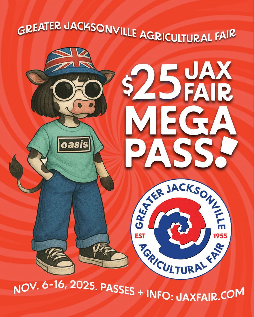 🎡MEGA RIDES. MEGA DEAL. MEGA FUN🎡 The most talked-about deal of the year is back — the $25 #JAXFAIR MEGA PASS! 🚨Grab yours now at buff.ly/pPmWQXx  before they sell out and be ready for our final ride in #DTJAX before we head to The Westside in 2026! #JaxFL #JAXFAIR2025