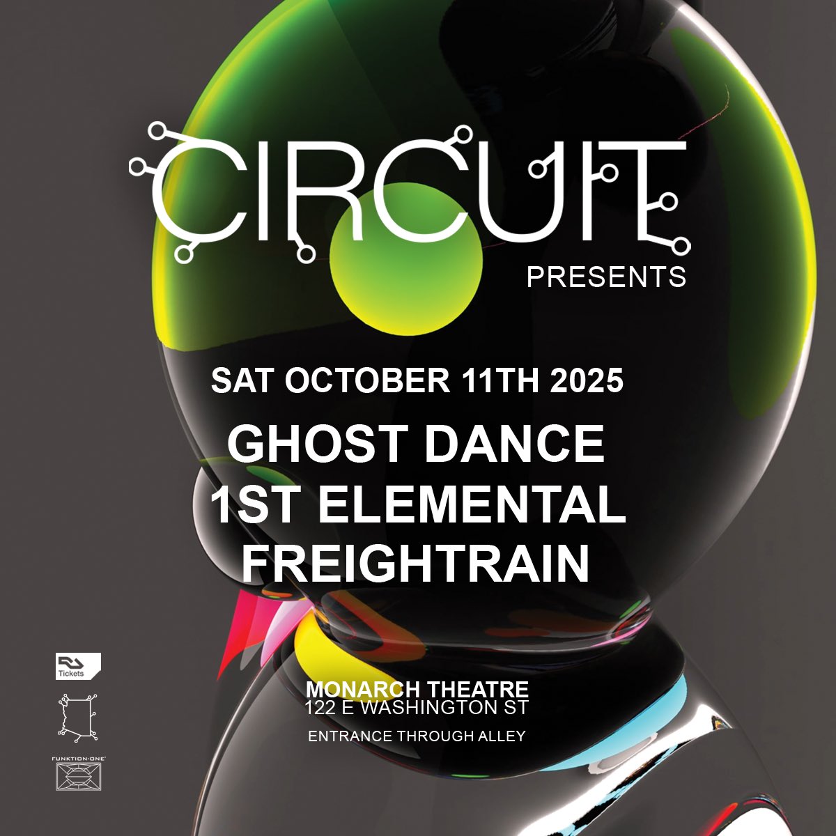 This event will be at Monarch Theatre as originally planned due to the potential for severe weather! Join us as <a href="/GHOSTDANCE4/">GHOST DANCE</a> makes his Phoenix debut! 9pm-2am - Get Tickets - ra.co/events/2260987
