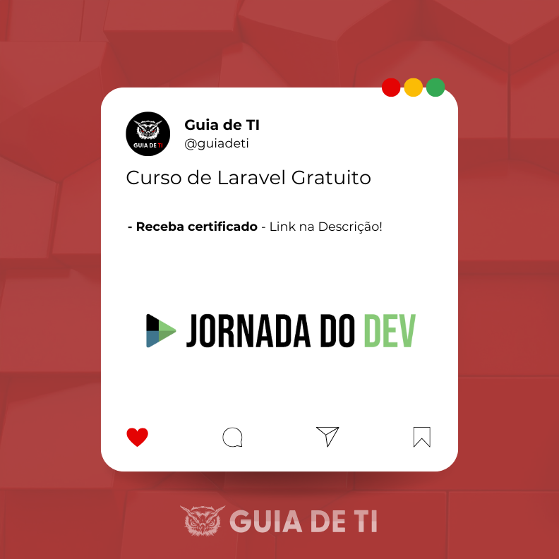 guiadeti's tweet image. Curso de Laravel Gratuito da Jornada do Dev

guiadeti.com.br/noticias/curso…

Curso gratuito da Jornada do Dev sobre Laravel 9. Aprenda do básico ao avançado a criar aplicações web em PHP modernas e seguras.