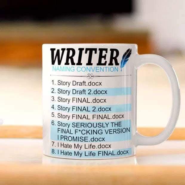YE DAILY WRITING MEME...

LIKE if you can relate to this cup even a little bit as a writer😂