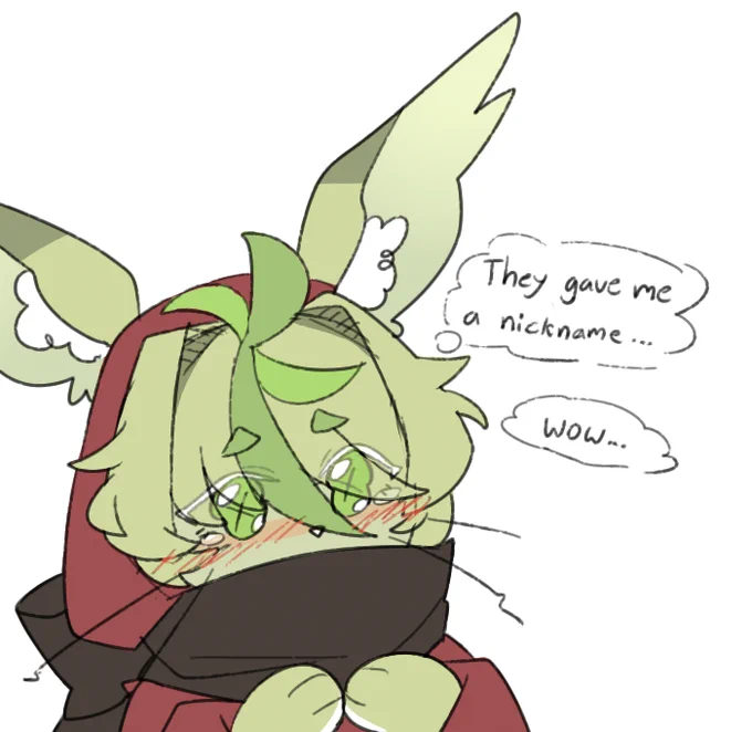 Day 12 of #OCtober is about Mimoir This timid bunny is surprisingly expressive and can go from completely stoic to shedding real tears over something as small as someone giving them a nickname They are not so subtle about the way things make them feel, but they try their best