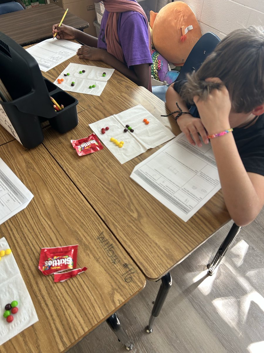 Started my favorite unit today: DIVISION🌟Talked about grit and a growth mindset as we read “Math Curse” Students participated in a Skittles activity that connected to arrays and division. It’s the perfect way to start off the best unit!💙 #RISDdreambig <a href="/RISDmath/">RISD Math</a> <a href="/MSTMAGNET/">MST Magnet School</a>