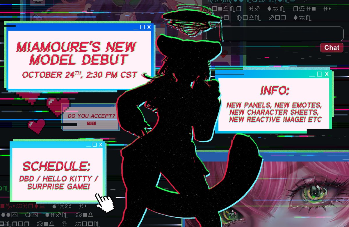 miamourettv's tweet photo. New Model redebut! Join me Oct 24th starting at 2:30 PM CST for a cool time to show off my new panels, emotes and more! I will be playing some dbd and hello kitty and ALSO a new secret game! Follow me on twitch for when I go live! https://t.co/c3BlNYzorX Hope to see you there https://t.co/kiftIeUYTx