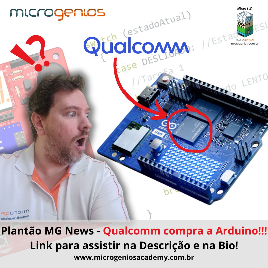 microgenios's tweet photo. Plantão MGNews - #Qualcomm compra a #Arduino !!!

Saiba mais: https://t.co/oiuAFGS3Sp

#microgenios #microgeniosacademy #microcontrolador #ESP32 #PIC #RaspberryPi #LinguagemC #IoT #IA #LabGenios #LabGeniosNano https://t.co/c49BvO3pnr