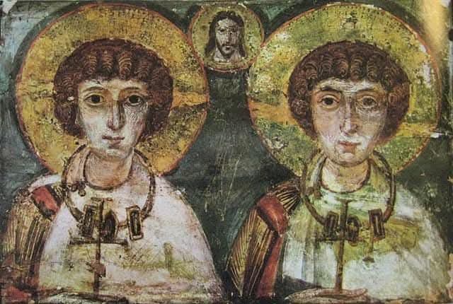 antinousgaygod's tweet photo. 🪷 7 Oct is the feast day of Gay Saints #Sergius/#Bacchus. Icons of them and the "Two Lovers" of #Antinoopolis adorn the wedding altar of Brazil's first officially consecrated Priest of #Antinous @decows and fashion designer @chesller in Sao Paulo. See: https://t.co/mXGasbzuAb 🪷 https://t.co/J7k5r0yghg