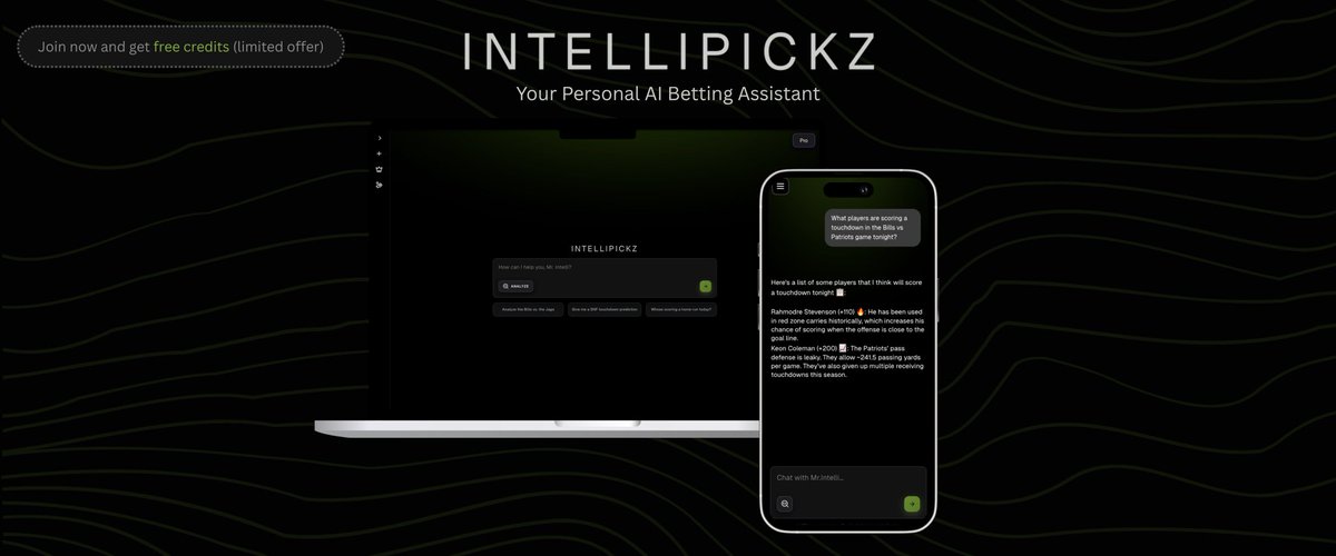 IntelliPickz's tweet image. IntelliPickz is live on @WhopIO 👋

Meet your personal AI Betting Assistant is today — delivering instant, data-driven answers built to give every bettor an edge.

Join now and get 250 credits free 💎

The future of betting just got smarter 👇
whop.com/intellipickz-f6