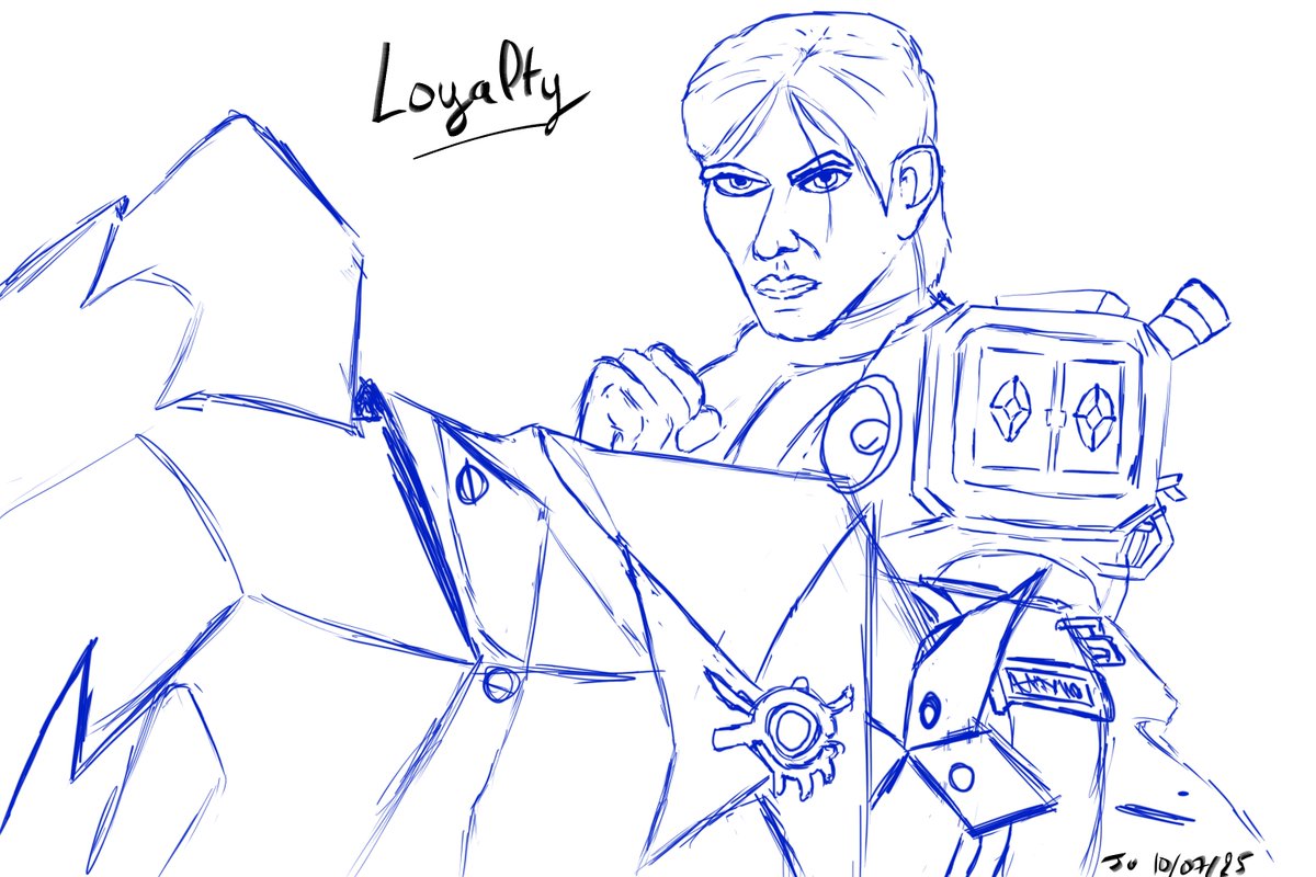 Dju55's tweet photo. "Loyality" - Day 7

Life is complicate, and health not great but I managed to keep going. Sorry for this unfinished wip.

#CoPOctoberChallenge #CoPInktober2025 #inktober2025 #arcane📷 #Day7 #sekiva #loyality #arcanefanart https://t.co/cUq9I1pkDL