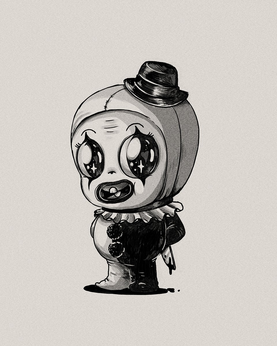 alexmdc's tweet image. Baby Terrors - focusing on black and white horror themed characters, one each day of October