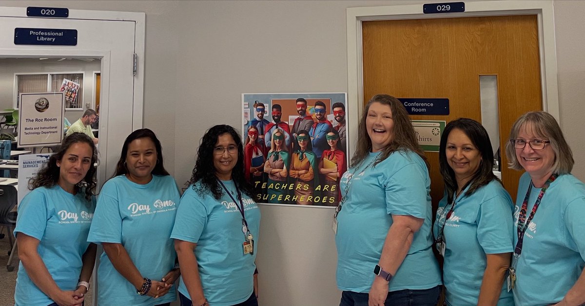 It’s #DayOne @osceolaschoolsfl  and our #osceolagreenshirts are representing!!