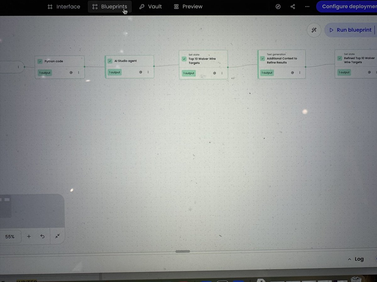 SkinsUnityDay's tweet image. Created my own AI agent to generate weekly nfl waiver wire targets. Win your league with AI #BuildWithWriter @writer