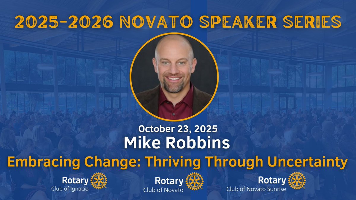 I’m excited to be speaking on Oct 23 at 7 PM to kick off this season of the Novato Speaker Series at IVC in Novato, CA!  

My talk is called “Embracing Change: Thriving Through Uncertainty.” 

If you live in the Bay Area, we'd love to see you there: novatospeakerseries.com