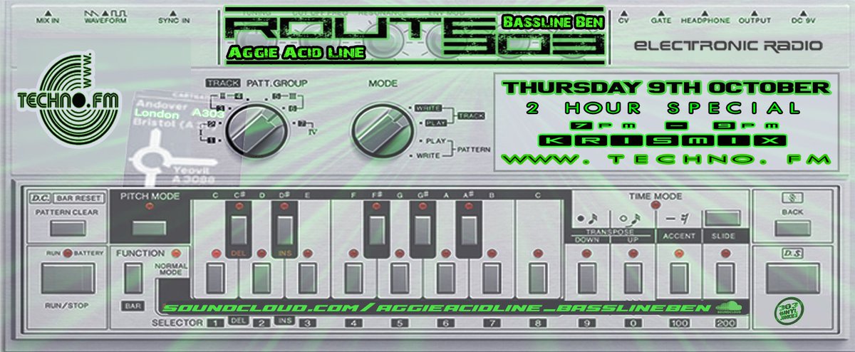 **THURSDAY** 2PM EDT / 7PM BST tune in for Route303 - Episode 16 on Techno.FM with KRISMIX #techno #radio #technofm